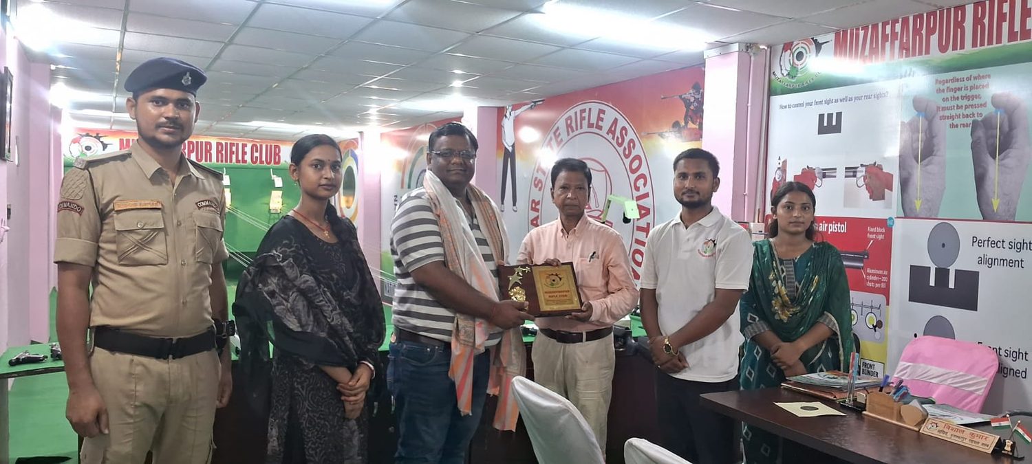 Trophy and memento presentation at Muzaffarpur Rifle Club